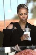 TYRA BANKS Out and About in Los Angeles 06/15/2015