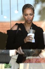 TYRA BANKS Out and About in Los Angeles 06/15/2015