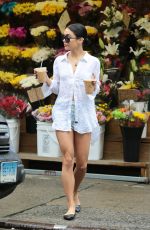 VANESSA HUDGENS in denim Shorts Out and About in New York 06/28/2015