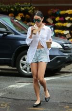 VANESSA HUDGENS in denim Shorts Out and About in New York 06/28/2015