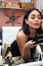 VANESSA HUDGENS Using Buxom Eyeshadow Bar in New York 06/08/2015