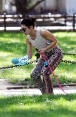 VANESSA HUDGENS Walks Her Dog Out in New York 05/30/2015