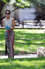 VANESSA HUDGENS Walks Her Dog Out in New York 05/30/2015
