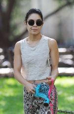 VANESSA HUDGENS Walks Her Dog Out in New York 05/30/2015