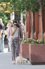 VANESSA HUDGENS Walks Her Dog Out in New York 05/30/2015