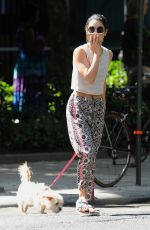 VANESSA HUDGENS Walks Her Dog Out in New York 05/30/2015