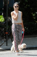 VANESSA HUDGENS Walks Her Dog Out in New York 05/30/2015