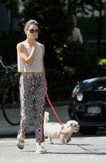 VANESSA HUDGENS Walks Her Dog Out in New York 05/30/2015