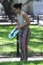 VANESSA HUDGENS Walks Her Dog Out in New York 05/30/2015
