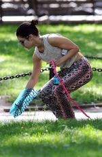 VANESSA HUDGENS Walks Her Dog Out in New York 05/30/2015