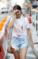 VICTORIA JUSTICE in Cutoffs Out and About in New York 06/17/2015