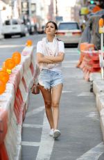 VICTORIA JUSTICE in Cutoffs Out and About in New York 06/17/2015