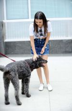 VICTORIA JUSTICE in Jeans Skirt Out in New York 06/11/2015