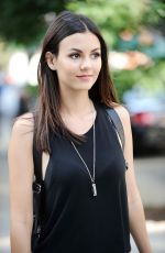 VICTORIA JUSTICE in Ripped Jeans Out and About in New York 06/26/2015