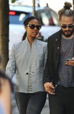 ZOE SALDANA and Marco Perego Out and About in West Hollywood 06/27/2015