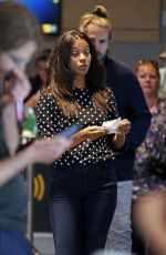 ZOE SALDANA Arrives at a Movie Theatre in Vancouver 06/21/2015