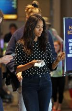 ZOE SALDANA Arrives at a Movie Theatre in Vancouver 06/21/2015