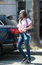 ZOE SALDANA Out and About in Beverly Hills 06/16/2015