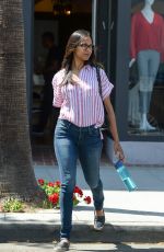 ZOE SALDANA Out and About in Beverly Hills 06/16/2015