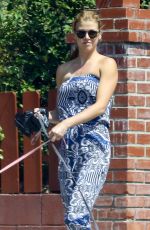ADRIANNE PALICKI Walks Her Dogs Out in Los Angeles 07/19/2015