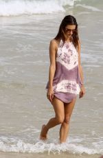 ALESSANDRA AMBROSIO in Swimsuit on the Beach in Rio De Janeiro 07/08/2015