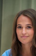 ALICIA VIKANDER at The Man from U.N.C.L.E. Press Conference in London