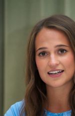 ALICIA VIKANDER at The Man from U.N.C.L.E. Press Conference in London