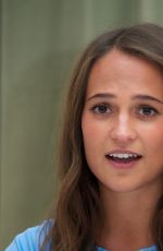 ALICIA VIKANDER at The Man from U.N.C.L.E. Press Conference in London