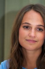 ALICIA VIKANDER at The Man from U.N.C.L.E. Press Conference in London
