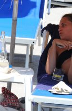 ALICIA VIKANDER in Bikini at a Beach in Italy 07/17/2015