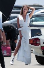 ALICIA VIKANDER on the Set of Elle Magazine Photoshoot in Los Angeles