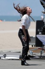 ALICIA VIKANDER on the Set of Elle Magazine Photoshoot in Los Angeles