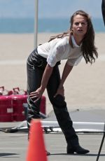 ALICIA VIKANDER on the Set of Elle Magazine Photoshoot in Los Angeles