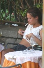 ALICIA VIKANDER Out for Lunch with a Friend in Ischia 07/16/2015
