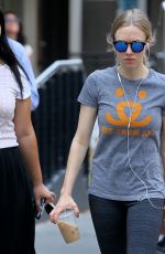 AMANDA SEYFRIED in Leggings Heading to a Gym in New York 07/28/2015
