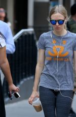 AMANDA SEYFRIED in Leggings Heading to a Gym in New York 07/28/2015
