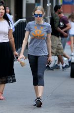 AMANDA SEYFRIED in Leggings Heading to a Gym in New York 07/28/2015