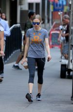 AMANDA SEYFRIED in Leggings Heading to a Gym in New York 07/28/2015