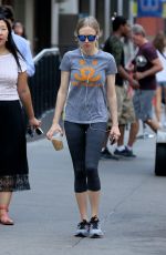 AMANDA SEYFRIED in Leggings Heading to a Gym in New York 07/28/2015