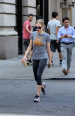 AMANDA SEYFRIED in Leggings Heading to a Gym in New York 07/28/2015