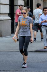 AMANDA SEYFRIED in Leggings Heading to a Gym in New York 07/28/2015