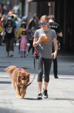 AMANDA SEYFRIED Walks Her Dog Out in New York 07/28/2015