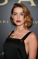 AMBER HEARD at Bulgari Haute Couture Cocktail Party in Paris 07/07/2015