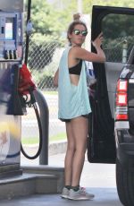 ASHLEY TISDALE at a Gas Station in Los Angeles 07/23/2015