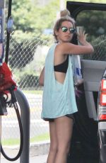 ASHLEY TISDALE at a Gas Station in Los Angeles 07/23/2015