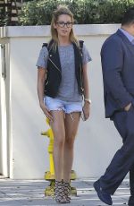 ASHLEY TISDALE in Cut off Shorts Out in Pasadena 07/225/2015