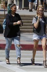 ASHLEY TISDALE in Cut off Shorts Out in Pasadena 07/225/2015
