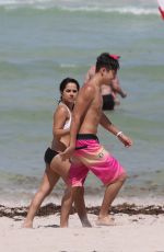 BECKY G in Bikini at a Beach in Miami 07/04/2015