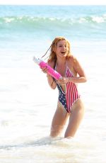 BELLA THORNE in Swimsuit at a Beach in Malibu, 07/04/2015
