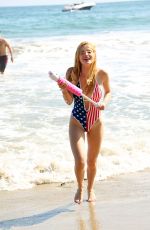 BELLA THORNE in Swimsuit at a Beach in Malibu, 07/04/2015